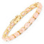 Pulsera de plata esterlina de morganita genuina de 34.50 quilates