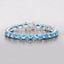 Pulsera de Topacio Azul Suizo Genuino de 35.20 Quilates en Plata Esterlina