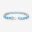 Pulsera de Topacio Azul Suizo Genuino de 35.20 Quilates en Plata Esterlina