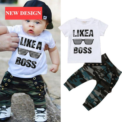 Baby Hip Hop Letter Print Outfit Set for Boys
