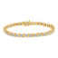Pulsera de Tenis S-Curve de Diamantes en Oro de 10K y Plata Esterlina Bicolor