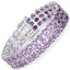 Bracelet en argent sterling .925 avec améthystes véritables de 32,30 carats