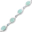 Bracelet en argent sterling avec aquamarine véritable de 39,72 carats