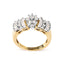 10K Yellow Gold 1.00 Cttw Diamond Starburst Ring - Size 7