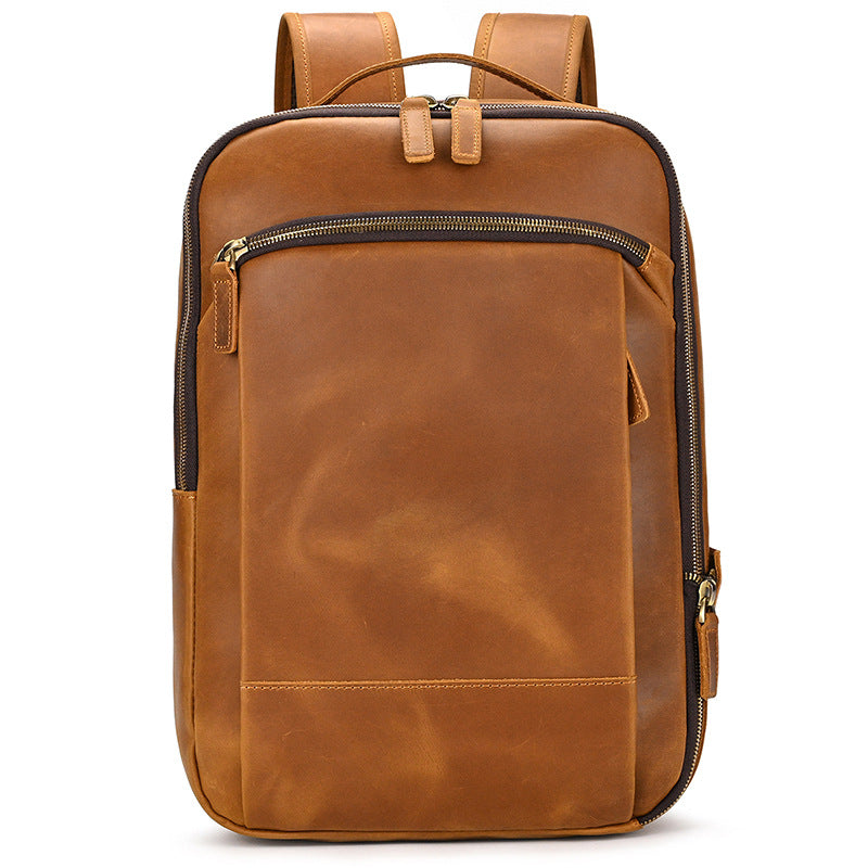 Genuine Leather Large Capacity Travel Backpack