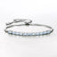 Elegant 2.20 Carat Aquamarine Sterling Silver Bracelet