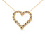 Collar con colgante de corazón de plata esterlina .925 bañado en oro amarillo de 10K