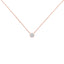 Collar de Pendiente con Diamante Engastado en Bezel de Oro Rosa de 10K y 1/2 Quilate