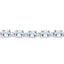 Pulsera de plata esterlina con aguamarina genuina de 8.80 quilates