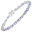 Pulsera de Plata Esterlina con Tanzanita Genuina de 9.68 Quilates