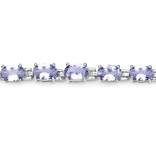 Pulsera de Plata Esterlina con Tanzanita Genuina de 9.68 Quilates