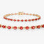 Bracelet en saphir orange véritable de 7,00 carats en or jaune 14K