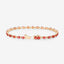 Bracelet en saphir orange véritable de 7,00 carats en or jaune 14K