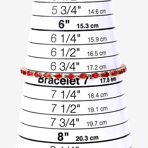 Bracelet en saphir orange véritable de 7,00 carats en or jaune 14K