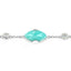 29.70 Carat Genuine Amazonite & White Agate Sterling Silver Bracelet