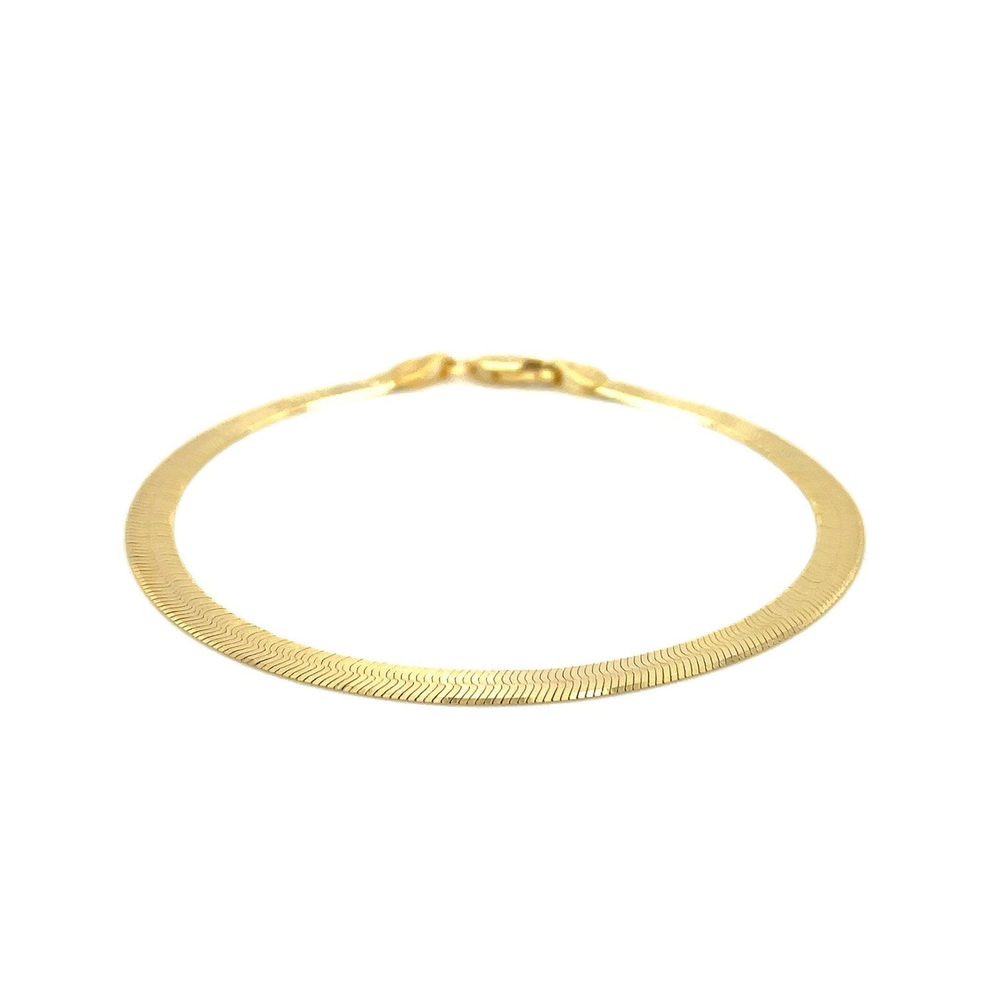 14k Yellow Gold Super Flex Herringbone Bracelet - 4.0mm