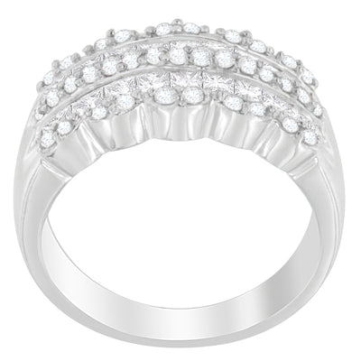 Bague de fiançailles en diamant en or blanc 14K 1 1/7ct. TDW