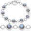 Bracelet en argent sterling .925 avec labradorite véritable de 15,48 carats