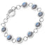 Bracelet en argent sterling .925 avec labradorite véritable de 15,48 carats