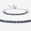 Bracelet en saphir bleu véritable de 2,41 carats et zircon blanc
