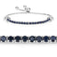 Bracelet en saphir bleu véritable de 2,41 carats et zircon blanc