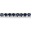 Bracelet en saphir bleu véritable de 2,41 carats et zircon blanc