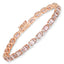 8.95 Carat Genuine Morganite and White Diamond Bracelet in 14K Rose Gold