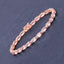 8.95 Carat Genuine Morganite and White Diamond Bracelet in 14K Rose Gold