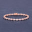 8.95 Carat Genuine Morganite and White Diamond Bracelet in 14K Rose Gold