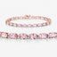 8.95 Carat Genuine Morganite and White Diamond Bracelet in 14K Rose Gold