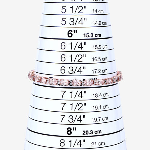 8.95 Carat Genuine Morganite and White Diamond Bracelet in 14K Rose Gold