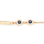 Pulsera de Plata Esterlina Baño de Oro Amarillo de 18K con Zafiros Azules