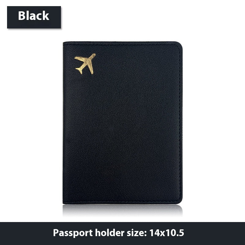Cubierta de Pasaporte Multifuncional de PU Cuero