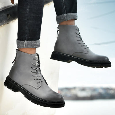 Fashion Zipper Tooling Boots for Outdoor Leisure