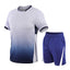 Conjunto de camiseta de manga corta suelta y pantalones cortos con degradado de verano