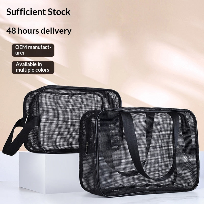 Trousse de toilette en maille pour hommes pour le stockage des articles de bain