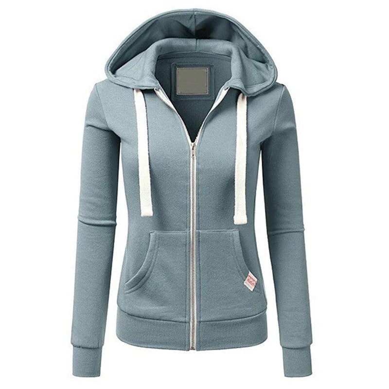 Cárdigan Deportivo Casual para Mujeres con Capucha y Cremallera
