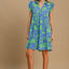 Vestido de Talla Grande con Estampado Floral y Mangas con Volantes