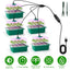 5-Pack Seed Starter Tray with Grow Light and Humidity Dome