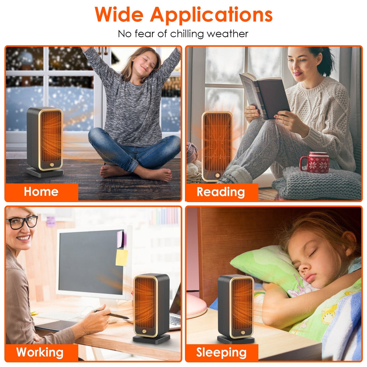 Gbruno 500W Portable Electric Space Heater with Safety Features