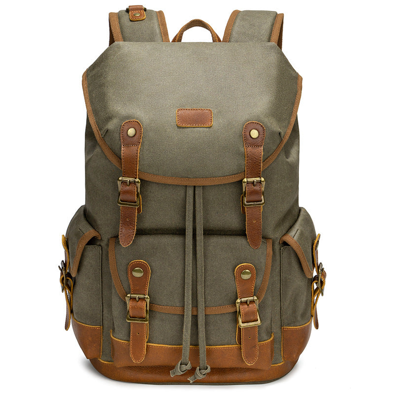 Mochila de Senderismo Vintage Impermeable de Gran Capacidad