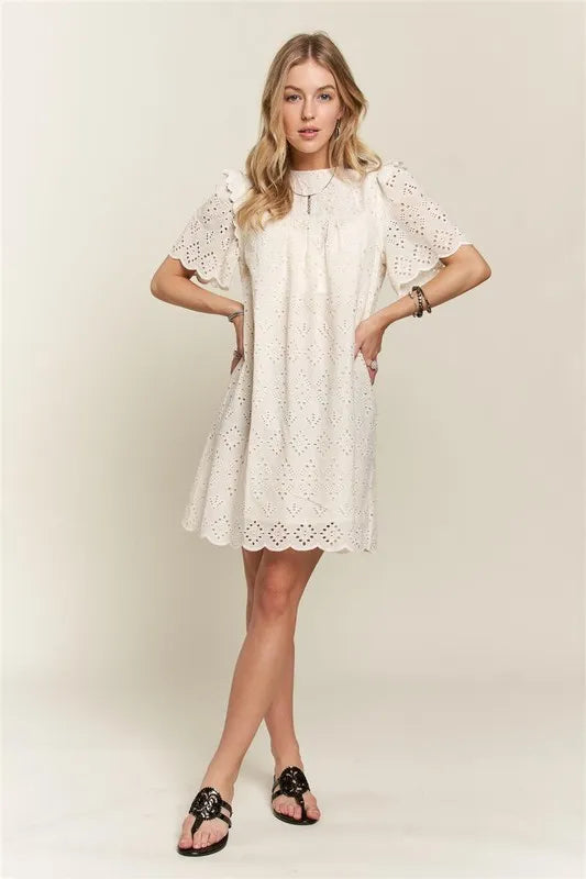 Vestido de Verano con Ojal y Volantes para Mujeres