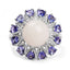 Bague en Opale, Tanzanite et Topaze Blanche de 4,25 Carats