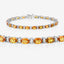 Pulsera de Zafiro Naranja y Diamante de 12.33 Quilates