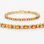 Pulsera de Zafiro Naranja y Diamante Blanco de 12.33 Quilates