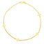 14k Yellow Gold Polished Station Cross Anklet