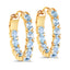 Boucles d'oreilles en argent sterling avec topaze bleue véritable de 3,80 carats