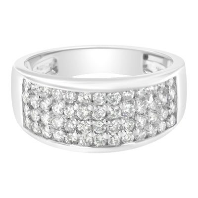 14K White Gold Round Cut Diamond Engagement Ring - Size 6-1/2