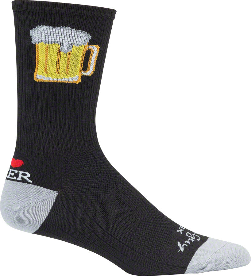 Calcetines SockGuy SGX Tallboy - 6" Negro Grande/X-Largo