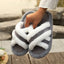 Fluffy Cross Strap Stitching Casual Platform Slippers
